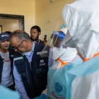 Pacientes recuperados de ébola son dados de alta en el Centro Médico Evangélico de Bunia, en la provincia de Ituri, RDC.