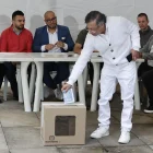 El presidente de Colombia, Gustavo Petro, votó este domingo 31 de mayo en Bogotá.