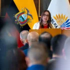 La oficialista Mishel Mancheno presentó el proyecto de Ley Antimafias, este 1 de junio del 2026.