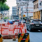 Los cierre de calles son constantes en el centro de Guayaquil.