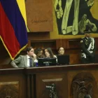Mishel Mancheno asumió la presidencia de la Asamblea ante la renuncia de Niels Olsen.