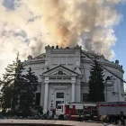 Daños provocados por el ataque ucraniano en el edificio del museo y monumento a la Defensa de Sebastopol de 1854-1855.