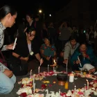 La marcha culminó en un altar realizado a fuera de la universidad politécnica en conmemoración a las víctimas.