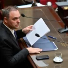 Jefe de Gabinete del Gobierno argentino, Manuel Adorni, al presentar un informe de gestión ante la Cámara de Diputados, en Buenos Aires (Argentina).