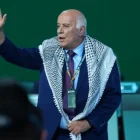 Imagen de archivo del presidente de la Federación Palestina durante una sesión oficial, antes de la controversia por la negativa de visa para ingresar a Estados Unidos.