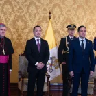 Daniel Noboa recibe las cartas credenciales de monseñor Dagoberto Campos Salas como nuevo nuncio apostólico en Ecuador.