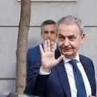 El expresidente del Gobierno español , José Luis Rodríguez Zapatero, llega a la Audiencia Nacional para declarar como investigado por organización criminal.