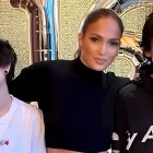 Jennifer Lopez junto a sus hijos.