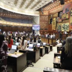 Sesión del Pleno de la Asamblea durante el debate del proyecto sobre obesidad.