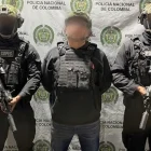 Alias Javi, presentado por la Policía Nacional de Colombia,  tras su captura en Bogotá cerca de la embajada de EE. UU.