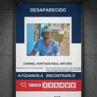 Cartel de búsqueda difundido por la familia de Raúl Arturo Carriel Hurtado, de 76 años, desaparecido en Milagro el 16 de marzo de 2026.