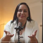 Gabriela Rivadeneira, presidenta de la RC5, anunció la decisión de mantener en reserva las alianzas, el 18 de junio del 2026.