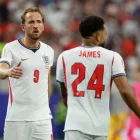 Harry Kane de Inglaterra abraza a Reece James este miércoles, al final de un partido del grupo L del Mundial de la FIFA 2026.