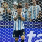 El delantero de Argentina Leo Messi tras fallar un penalti en el partido del Mundial 2026 entre Argentina y Austria, este lunes en Arlington, Texas.