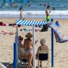 Vista de la playa de La Zurriola de San Sebastián el 18 de junio de 2026.