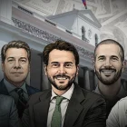 Ilustración para graficar este artículo sobre el poder económico del círculo cercano del presidente Daniel Noboa.