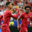 Ronaldo festeja su gol ante Uzbekistán.