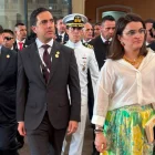 La vicepresidenta María José Pinto y el canciller Roberto Kury participaron en la entrega de las actas originales del Congreso Anfictiónico de 1826 a Panamá.