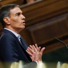 El presidente del Gobierno, Pedro Sánchez, durante su alegato final a los grupos opositores este miércoles en el Congreso de los Diputados en Madrid.
