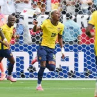 Mundial 2026: Nilson Angulo (c), autor del primer gol de Ecuador, ante Alemania.