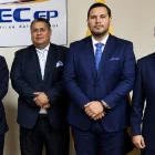 Desde la derecha: Álex Dueñas Calero, medio hermano de Karla Saud Calero, lobista de Progen; Jorge Quintero Rodríguez, actual viceministro de Seguridad Ciudadana; 
Nicolás Andrade Laborde, exgerente de Celec en 2022, y Hernan Luque Lecaro, procesado en el caso Encuentro.