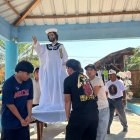 La imagen de San Pedro partió desde el balneario de Ayangue hasta la comuna que lleva el mismo nombre del santo