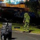 Especialistas del GIR realizaron una detonación controlada de la granada hallada en el sector de La Ofelia.