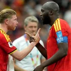 Romelu Lukaku y Kevin de Bruyne, de Bélgica, en el Mundial 2026.