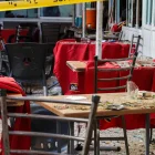 Cinta policial en el lugar de la explosión en una cafetería en el centro de Damasco, Siria, el 2 de julio de 2026.