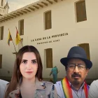 Referencial.Imagen de los precandidatos a la Prefectura del Azuay, frente a la sede institucional, rumbo a las elecciones seccionales de 2026.