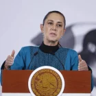 Claudia Sheinbaum durante su declaración oficial sobre el Mundial 2026.