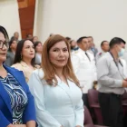 Jenny Machuca, vicealcaldesa de Machala, durante un acto institucional previo a la posibilidad de asumir la Alcaldía.