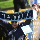 Una mujer reacciona en un Fan Fest previo al partido entre Argentina y Egipto por el Mundial de la FIFA 2026.