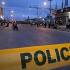 La policía realizó el cerramiento del área para efectuar las pericias del hecho violento que dejó un fallecido