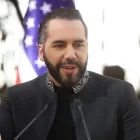 El presidente de El Salvador, Nayib Bukele, durante un acto público, en San Salvador (El Salvador).