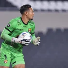 José David Contreras, arquero de Barcelona SC, en un partido de la Copa Libertadores.