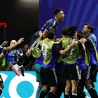 Los jugadores de Argentina celebran el empate 1-1 durante la semifinal del Mundial de la FIFA 2026 frente a Inglaterra.