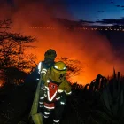 Más de 20 efectivos combatieron las llamas en el sector Otón de Vélez en Yaruqui.
