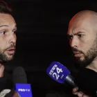 Tristan y Andrew Tate, en declaraciones a la presna.