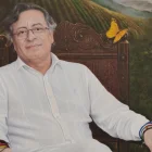 Retrato de Petro que estará en el palacio presidencial.