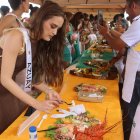 Las candidatas a Miss Universo Ecuador se quedaron encantadas con la gastronomía de Ayangue