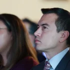 Daniel Noboa en un acto oficial anterior, en medio de su agenda pública.