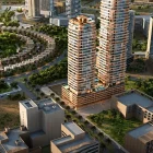 Maqueta. Stax de Pasha 1, complejo residencial de lujo en el área de Jumeirah Village Circle  (JVC), en Dubái.