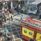 La unidad de transporte público se incendió en una zona del sureste de Guayaquil.