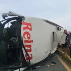 El siniestro de tránsito del bus ocurrió a la altura del redondel en Lomas de Sargentillo.