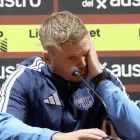 Cristian Nasuti, DT de Emelec, en a rueda de prensa tras caer ante Deportivo Cuenca.
