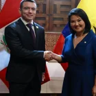 Cita. Keiko Fujimori se reunió con Daniel Noboa ayer en Perú, antes de su posesión como nueva presidenta.