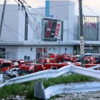 Vista del edificio Aeon Mall Kumamoto, gravemente dañado, en Kashima, prefectura de Kumamoto, suroeste de Japón, 29 de julio de 2026.