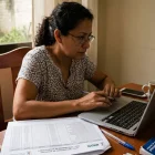 Referencial.Afiliado revisa en línea su historial laboral del IESS para verificar aportaciones y detectar meses faltantes.