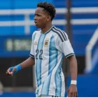 Ramos debutó con la selección argentina sub 17 ante Ecuador.
